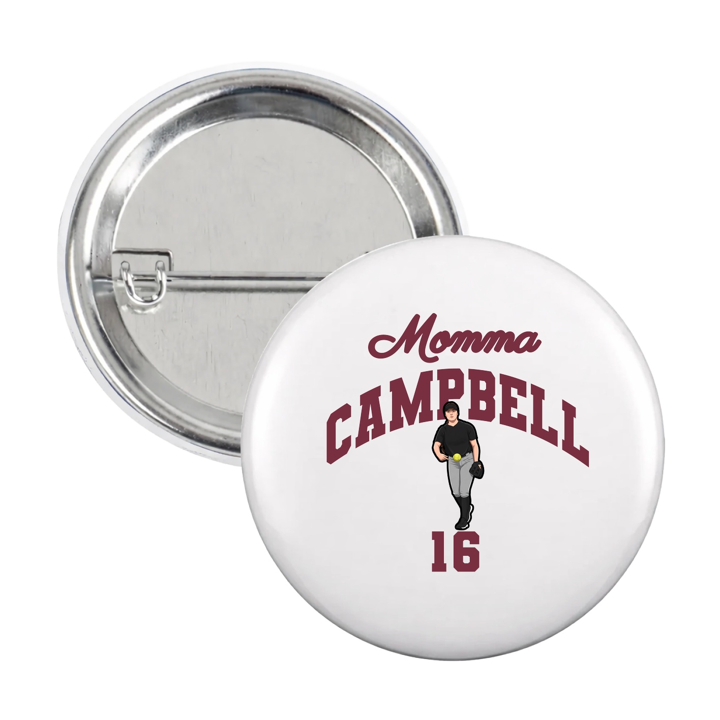Game Day Button — Mothers Day Arch in White