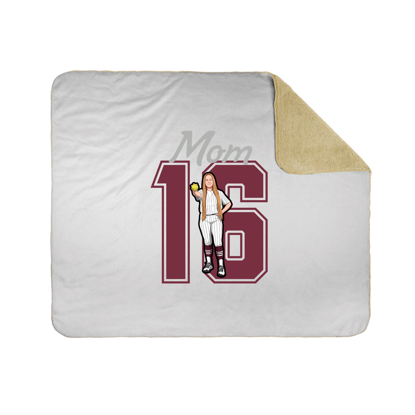 Throw Blanket — Mothers Day Shirsey in White