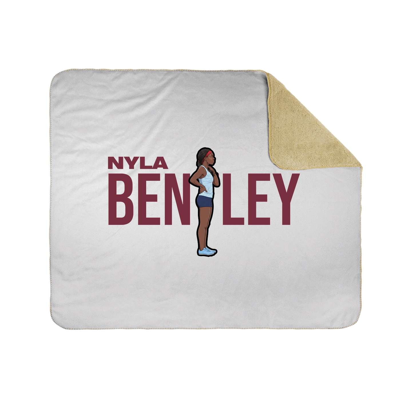 Throw Blanket — Player Name in White
