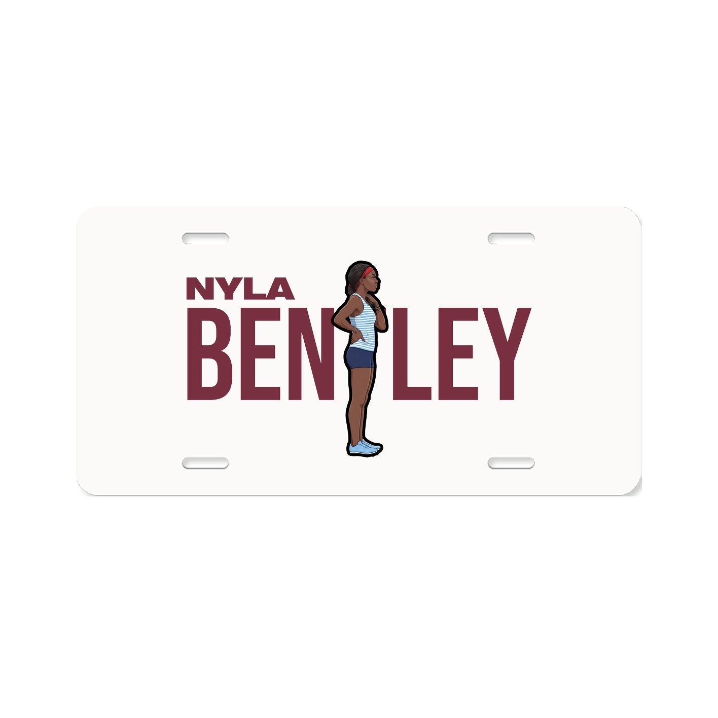 License Plate — Player Name in Classic