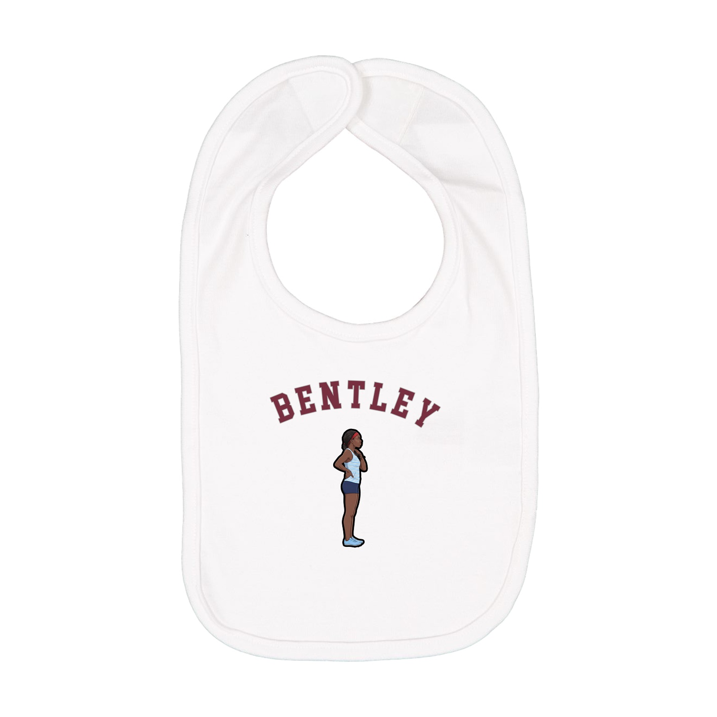 Infant Bib — Shirsey Arch in White