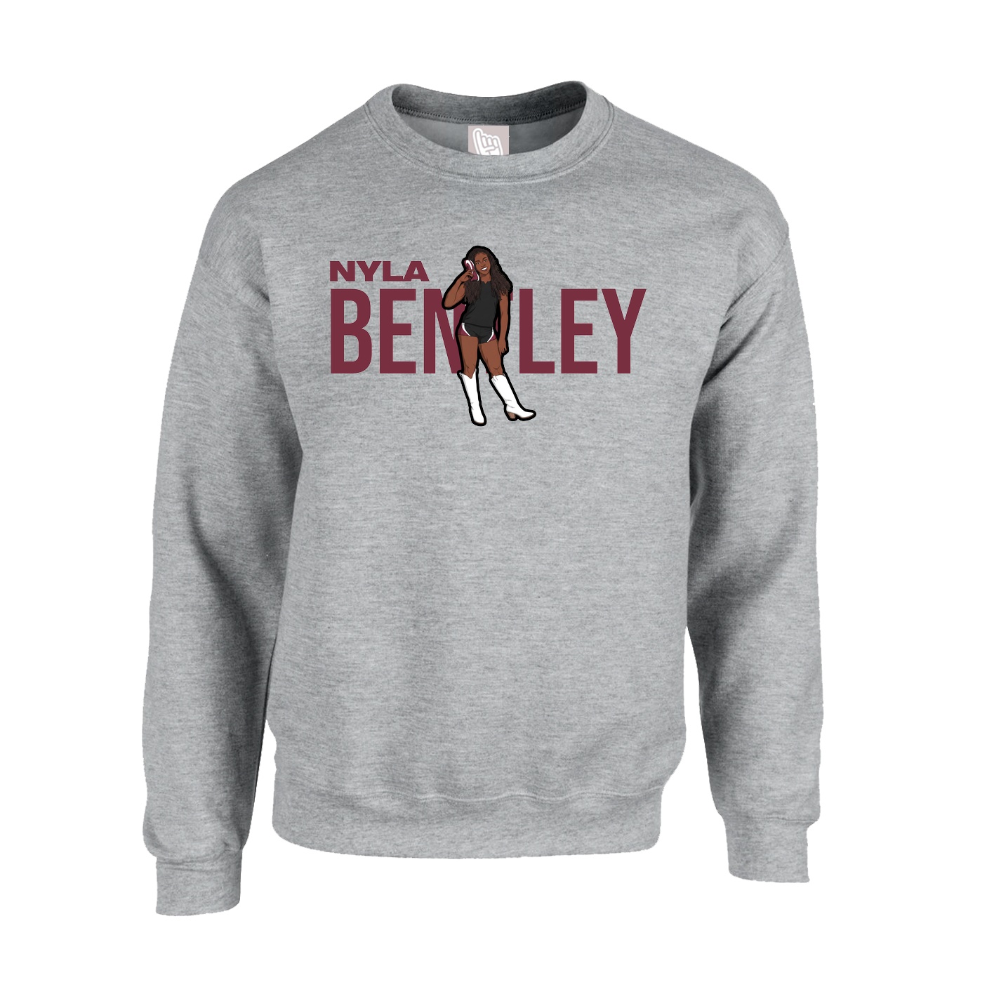 Fleece Crew — Player Name in Grey