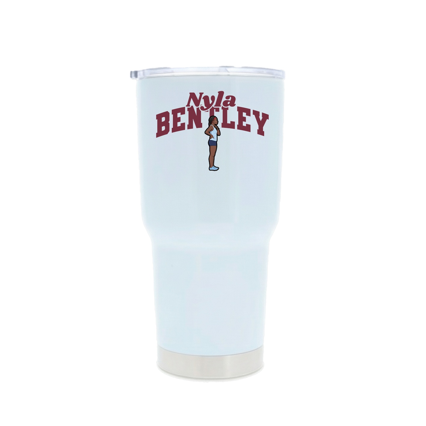 30oz Stainless Steel Tumbler — Signature Arch in White