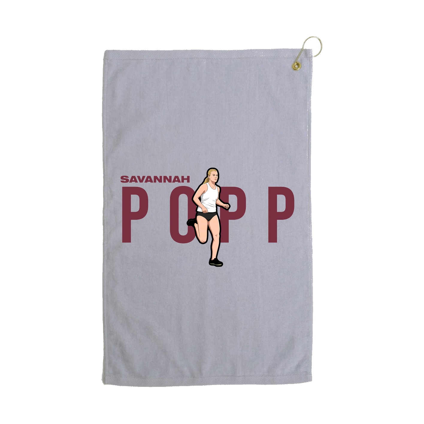 Golf Towel — Player Name in Grey
