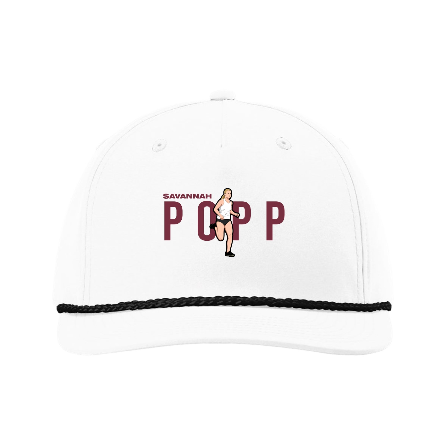 Five-Panel Classic Rope Cap — Player Name in White