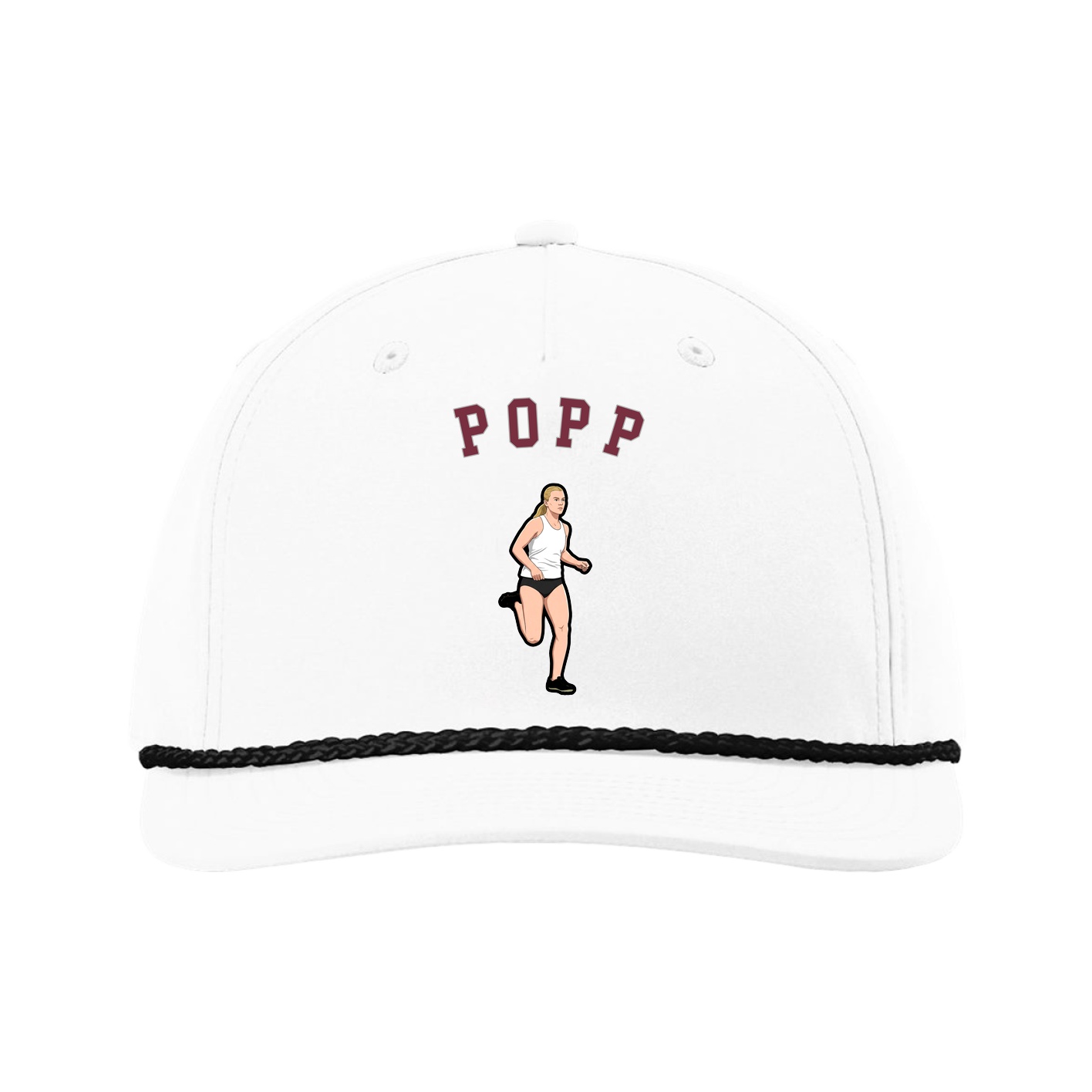 Five-Panel Classic Rope Cap — Shirsey Arch in White