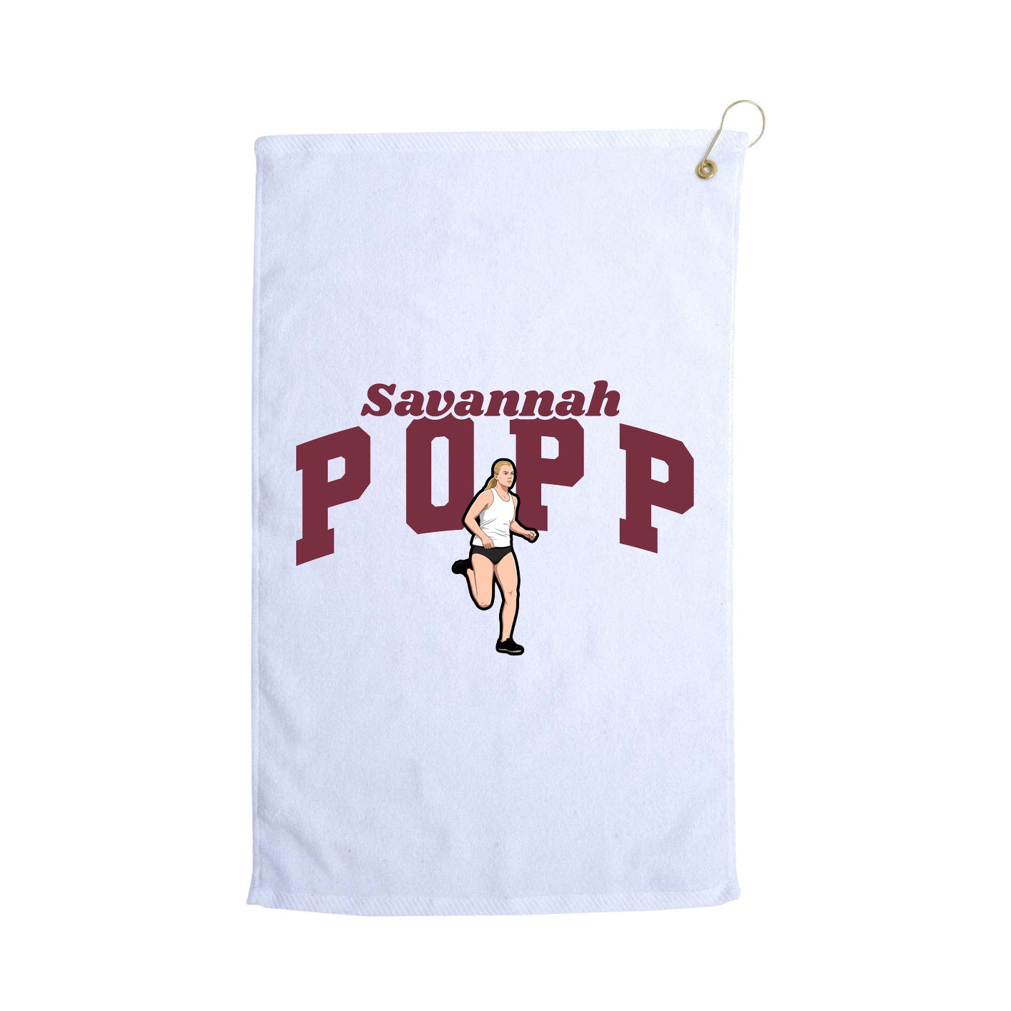 Golf Towel — Signature Arch in White