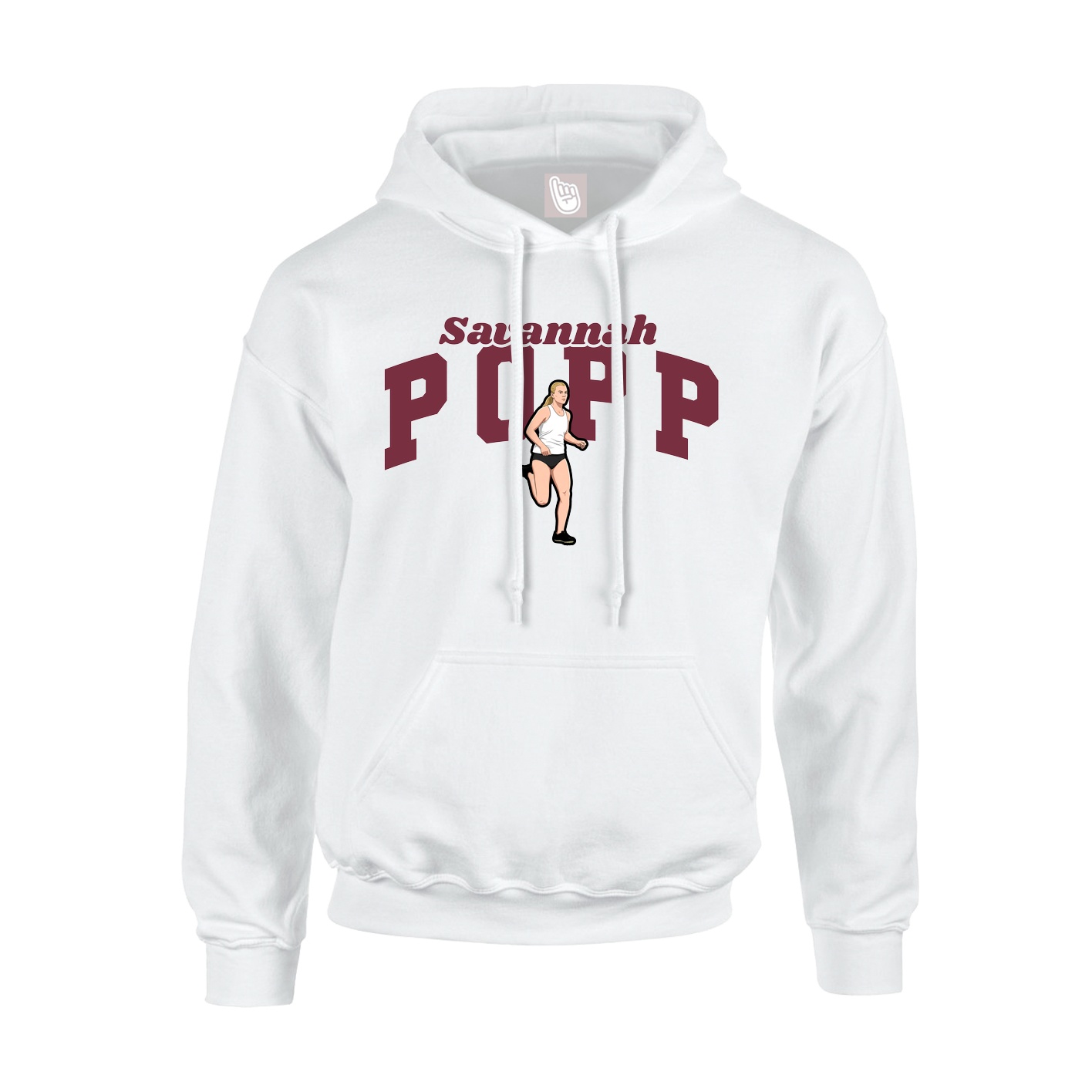 Youth Hoodie — Signature Arch in White