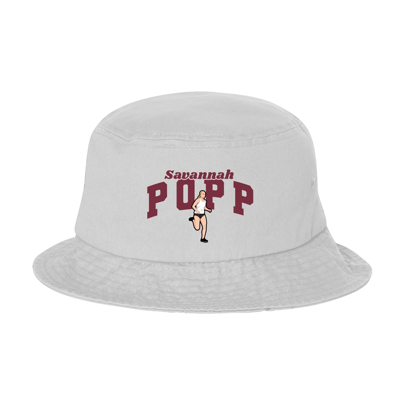 Bucket Cap — Signature Arch in White