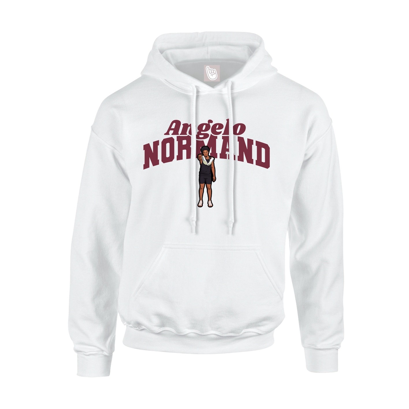 Youth Hoodie — Signature Arch in White