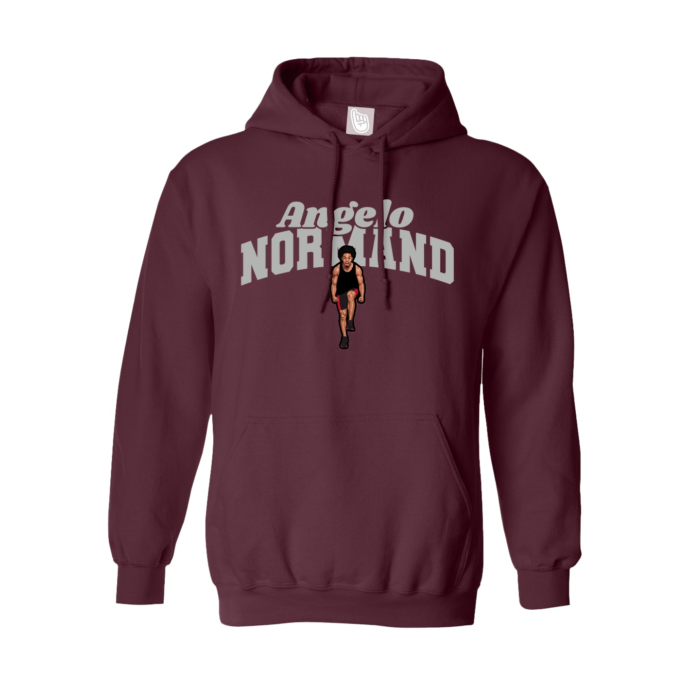Youth Hoodie — Signature Arch in Maroon