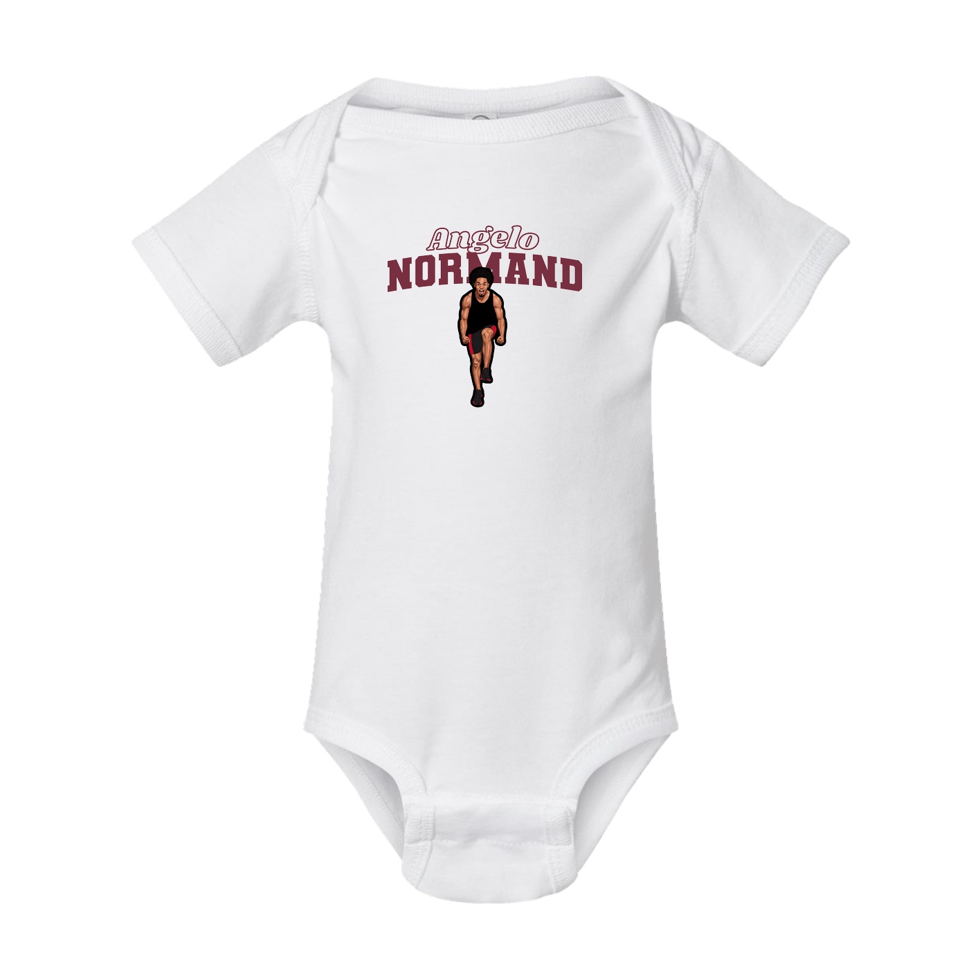 Baby Onesie — Name Arch in White