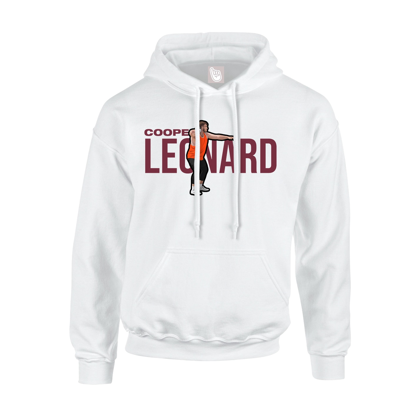 Youth Hoodie — Player Name in White