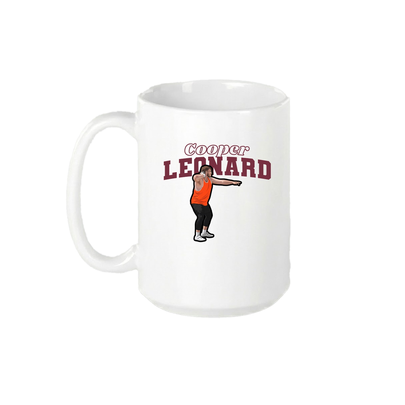 15oz Coffee Mug — Name Arch in White