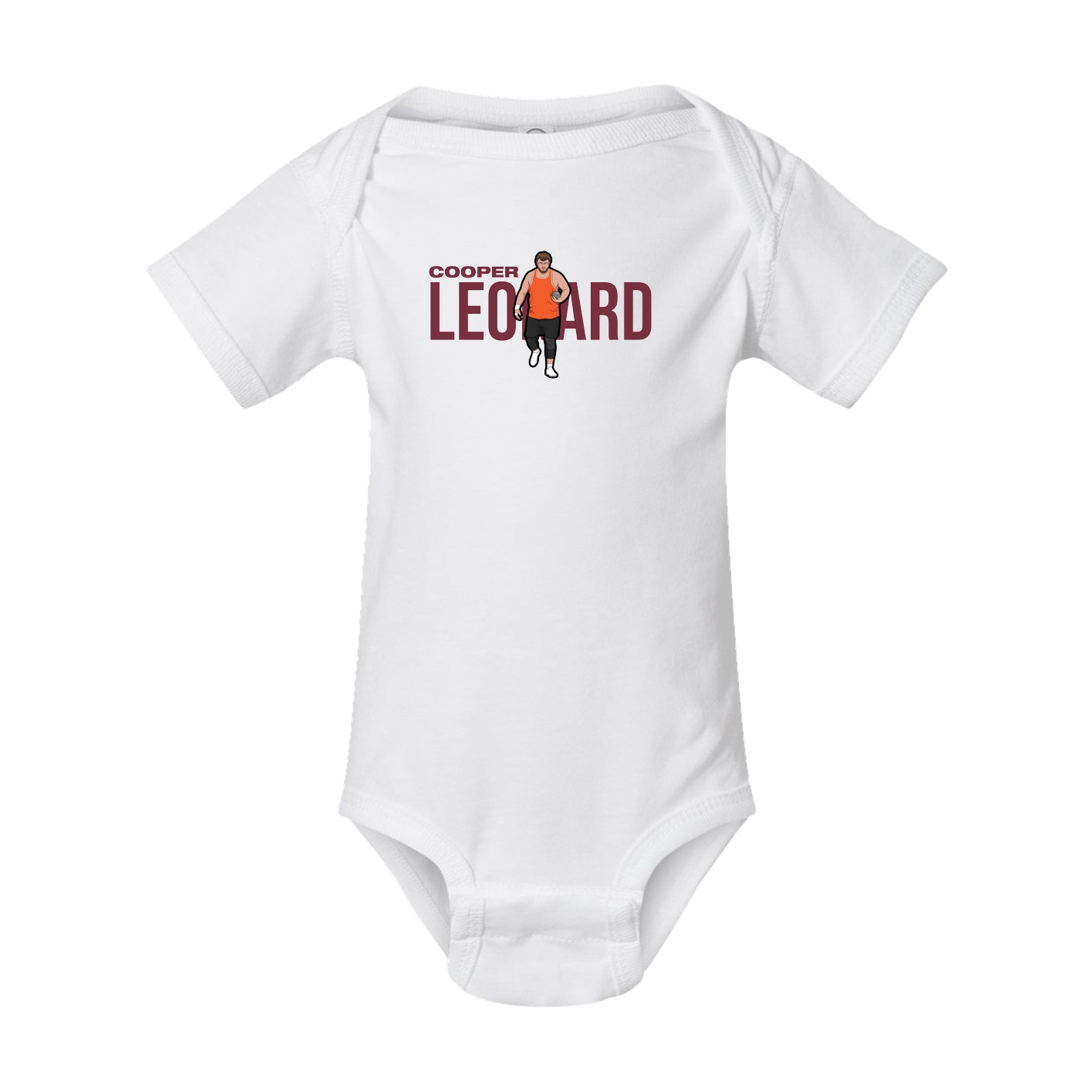 Baby Onesie — Player Name in White