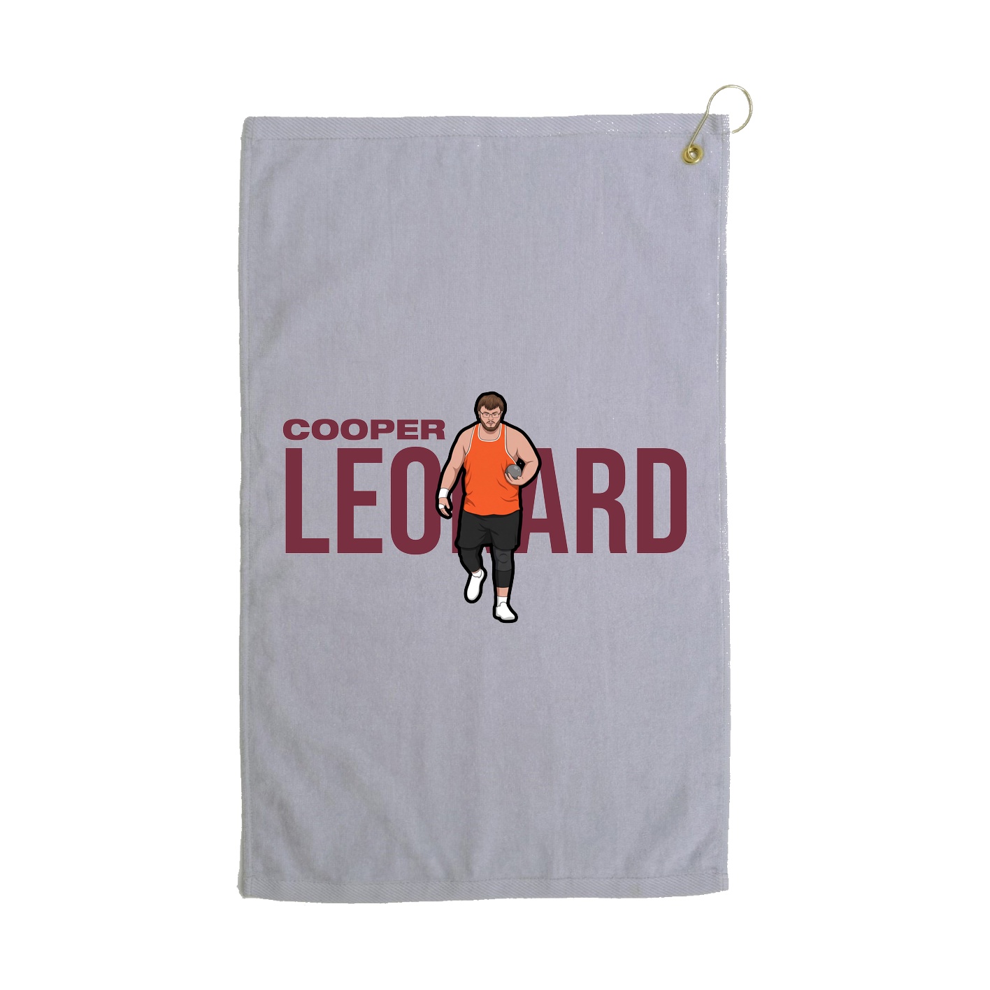 Golf Towel — Player Name in Grey