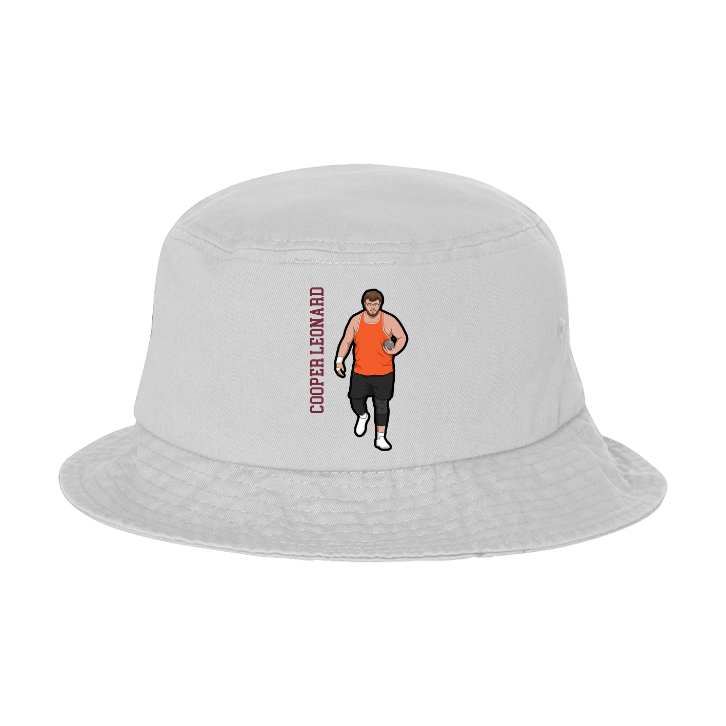 Bucket Cap — Name Vertical in White