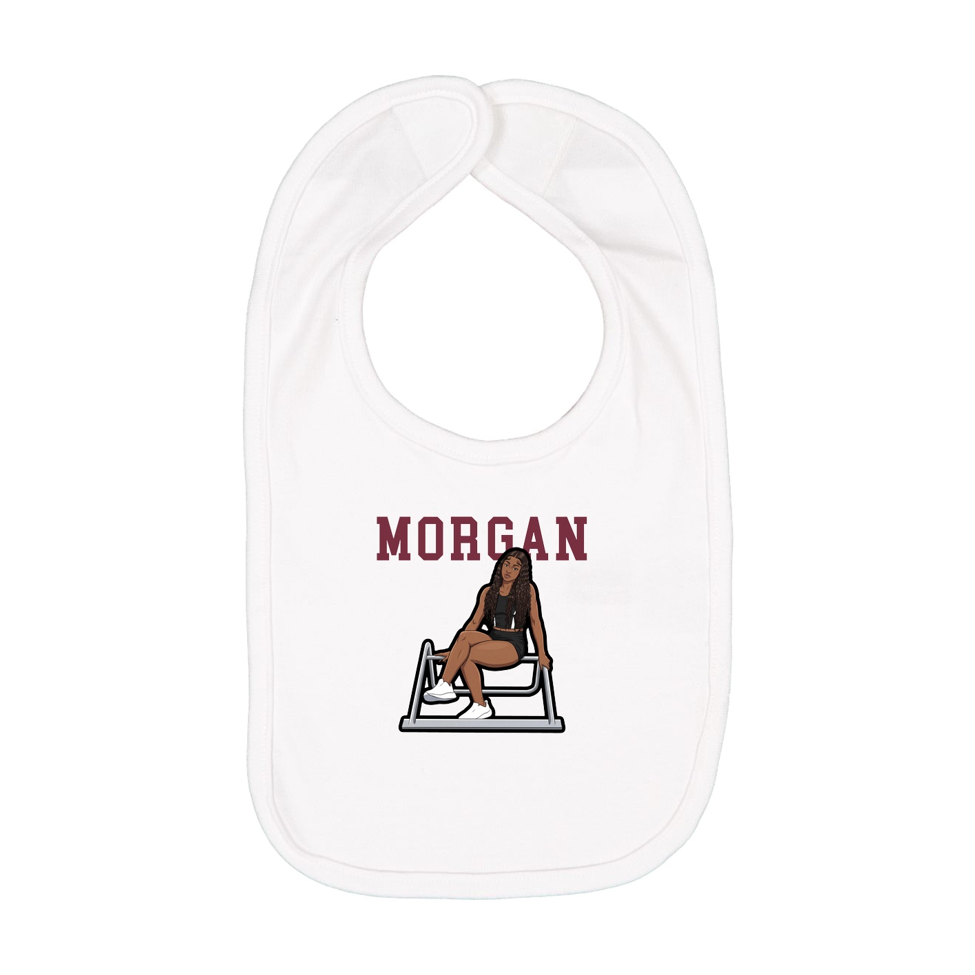 Infant Bib — Shirsey in White