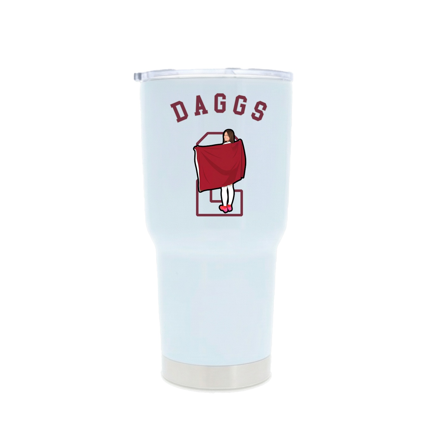 30oz Stainless Steel Tumbler — Shirsey Arch in White