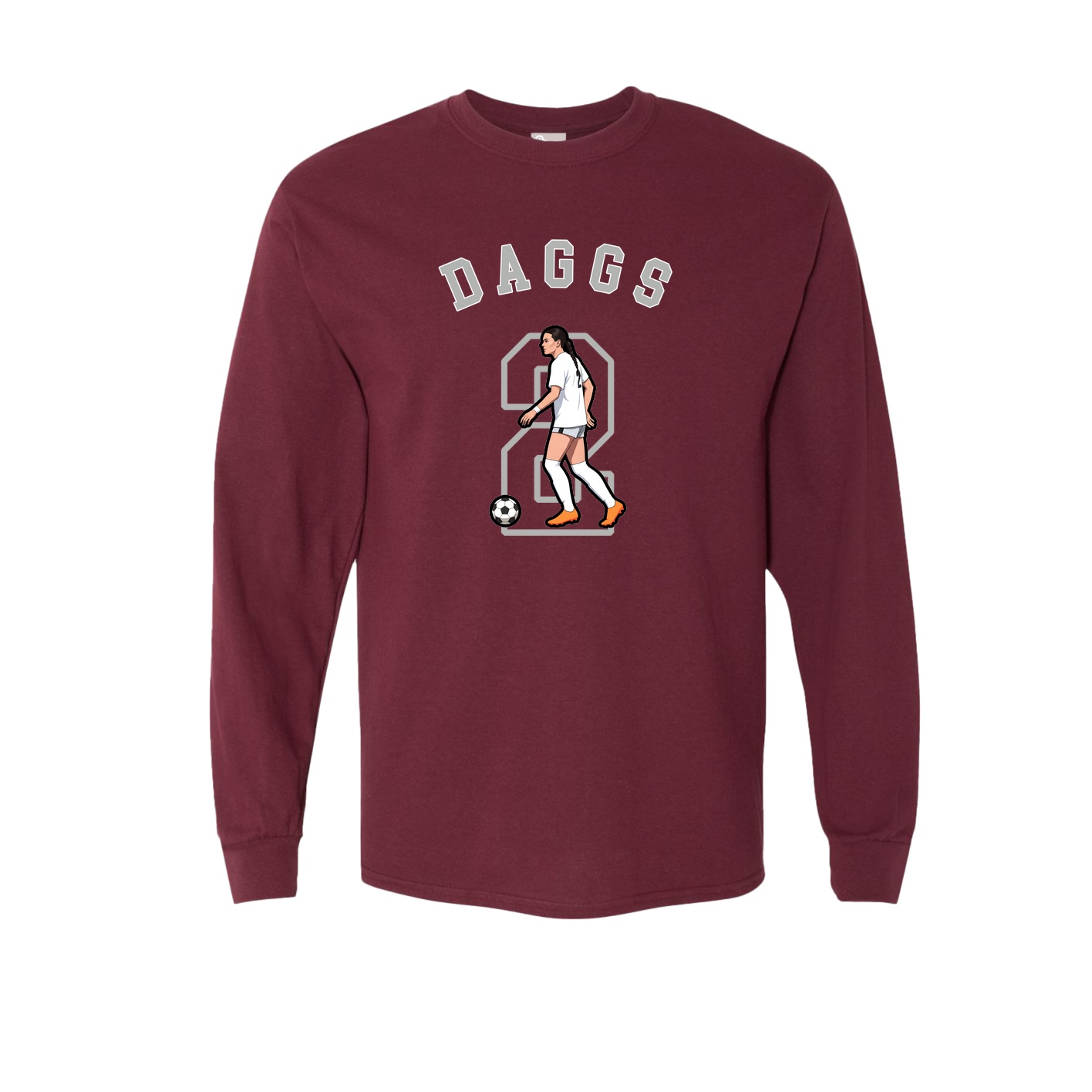 Long Sleeve Tee — Shirsey Arch in Maroon