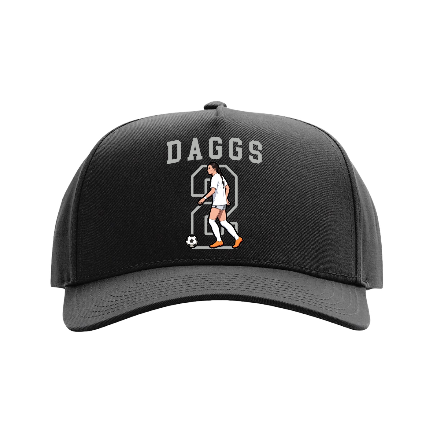 Full Fabric Five-Panel Champ Cap — Shirsey in Black