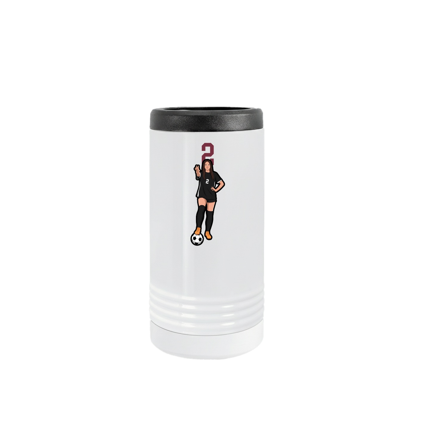 Slim Beverage Holder — Number Top in White