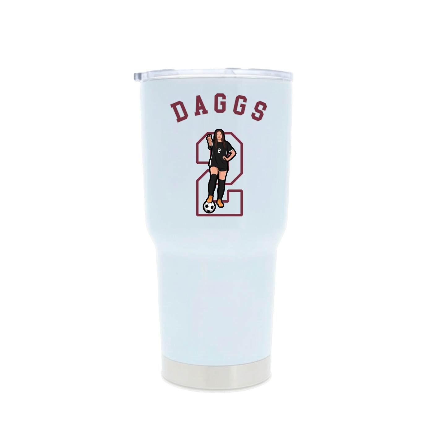 30oz Stainless Steel Tumbler — Shirsey Arch in White
