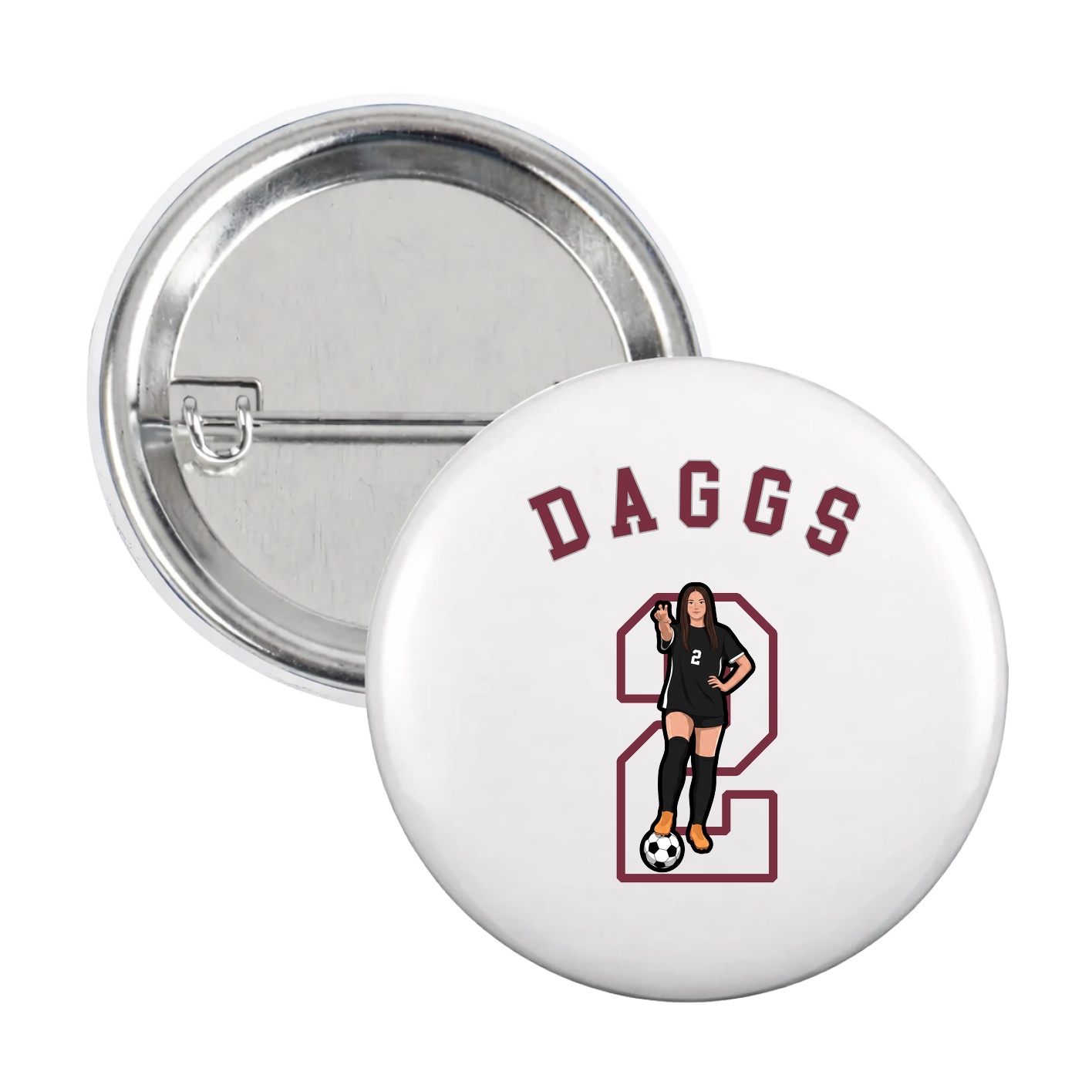 Game Day Button — Shirsey Arch in White
