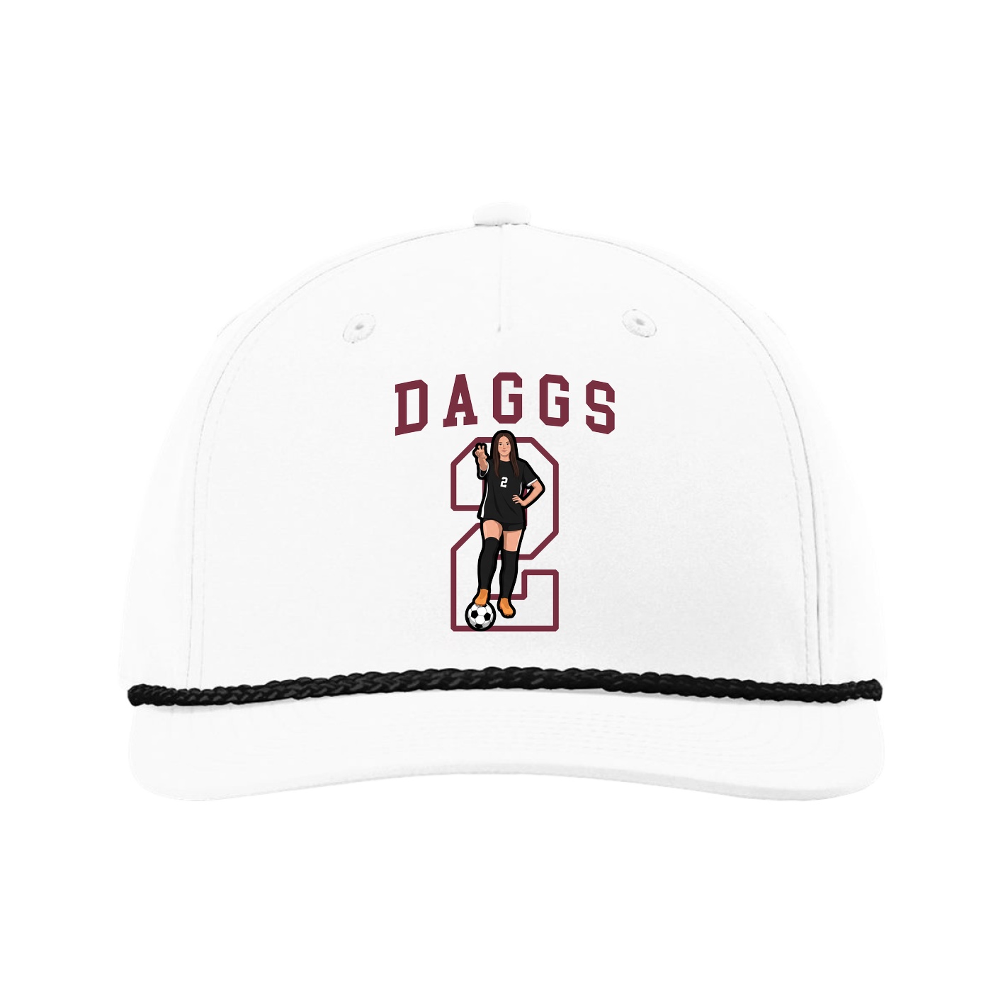 Five-Panel Classic Rope Cap — Shirsey in White