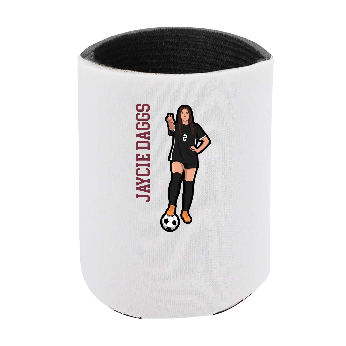 Can Holder — Name Vertical in White