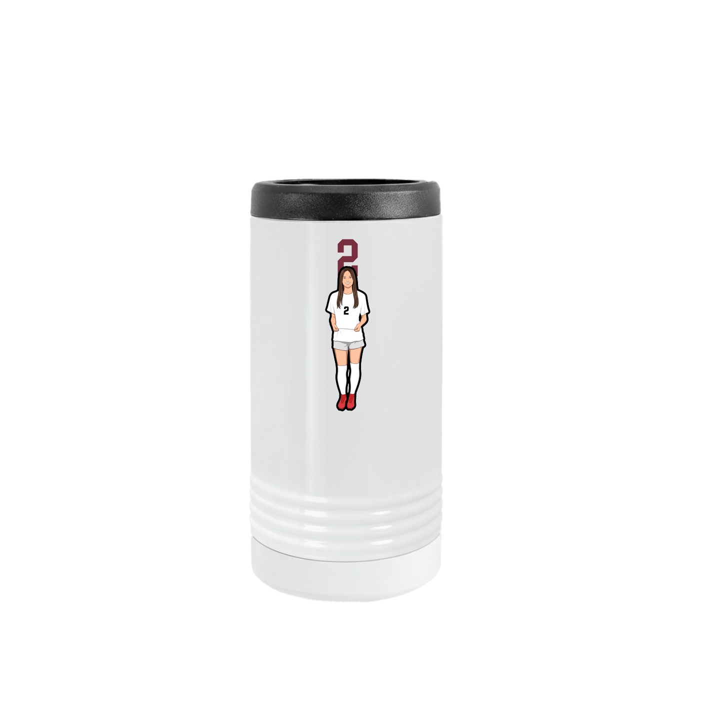 Slim Beverage Holder — Number Top in White