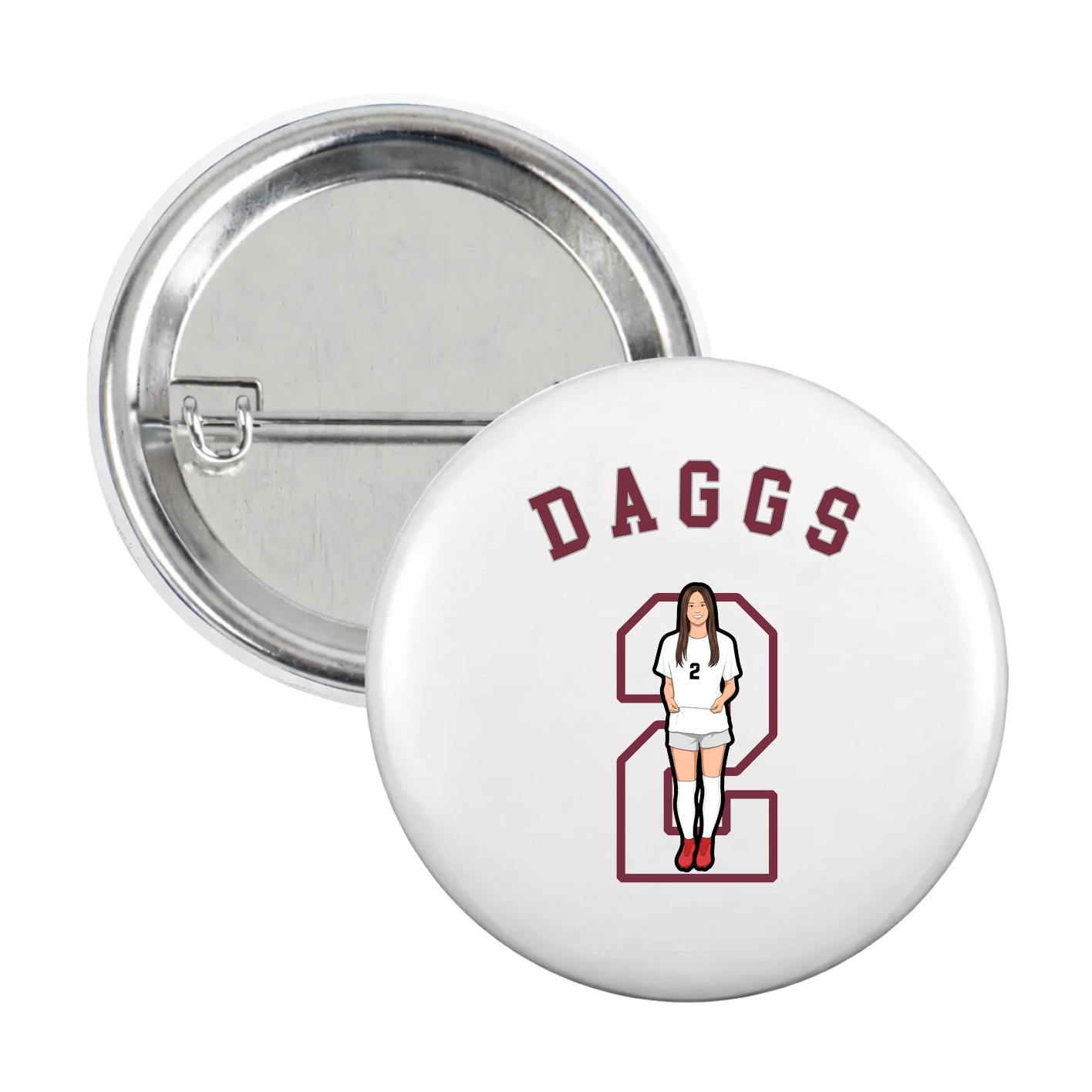 Game Day Button — Shirsey Arch in White