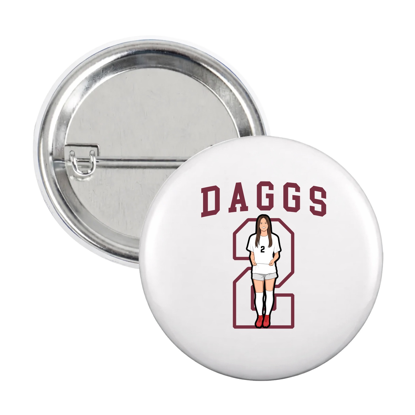 Game Day Button — Shirsey in White