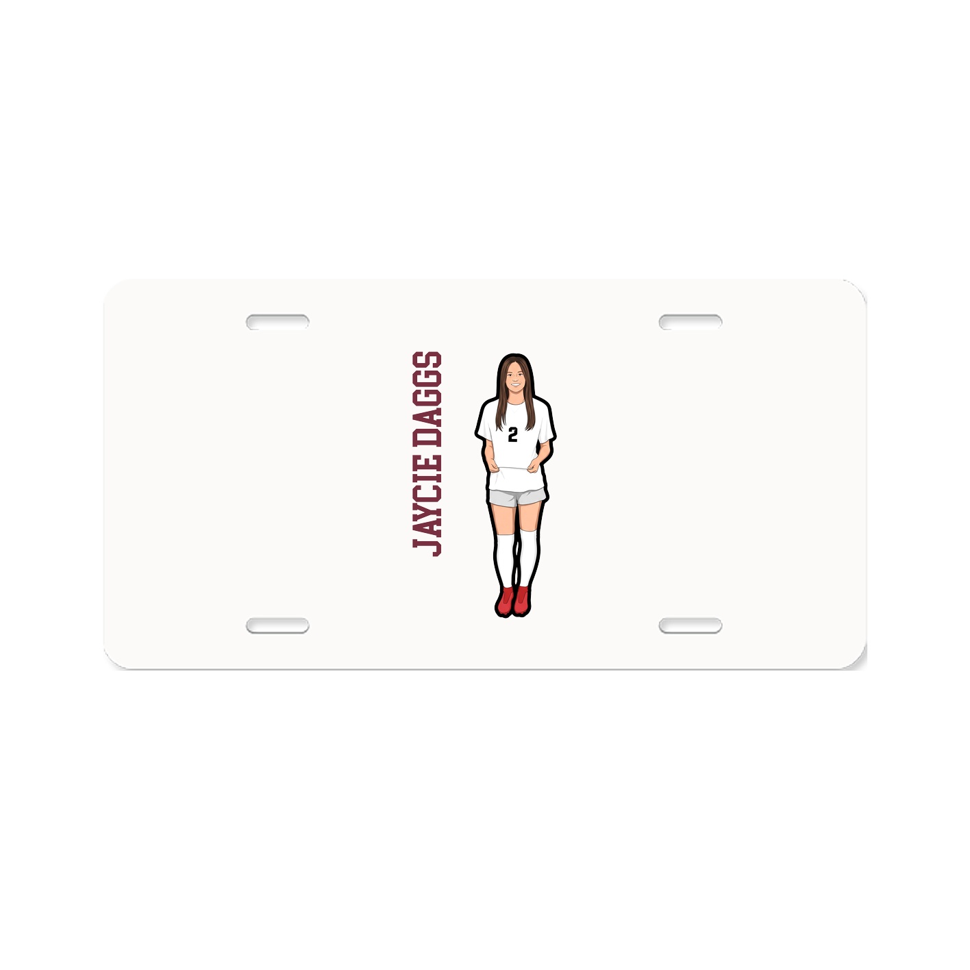 License Plate — Name Vertical in Classic
