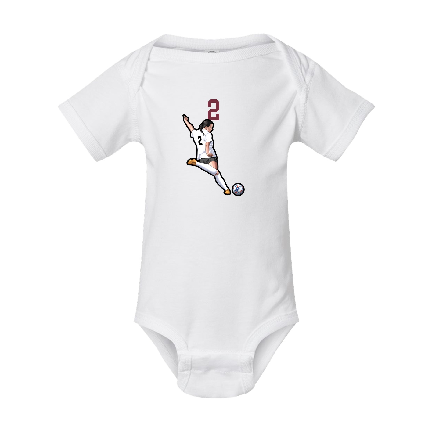 Baby Onesie — Number Top in White