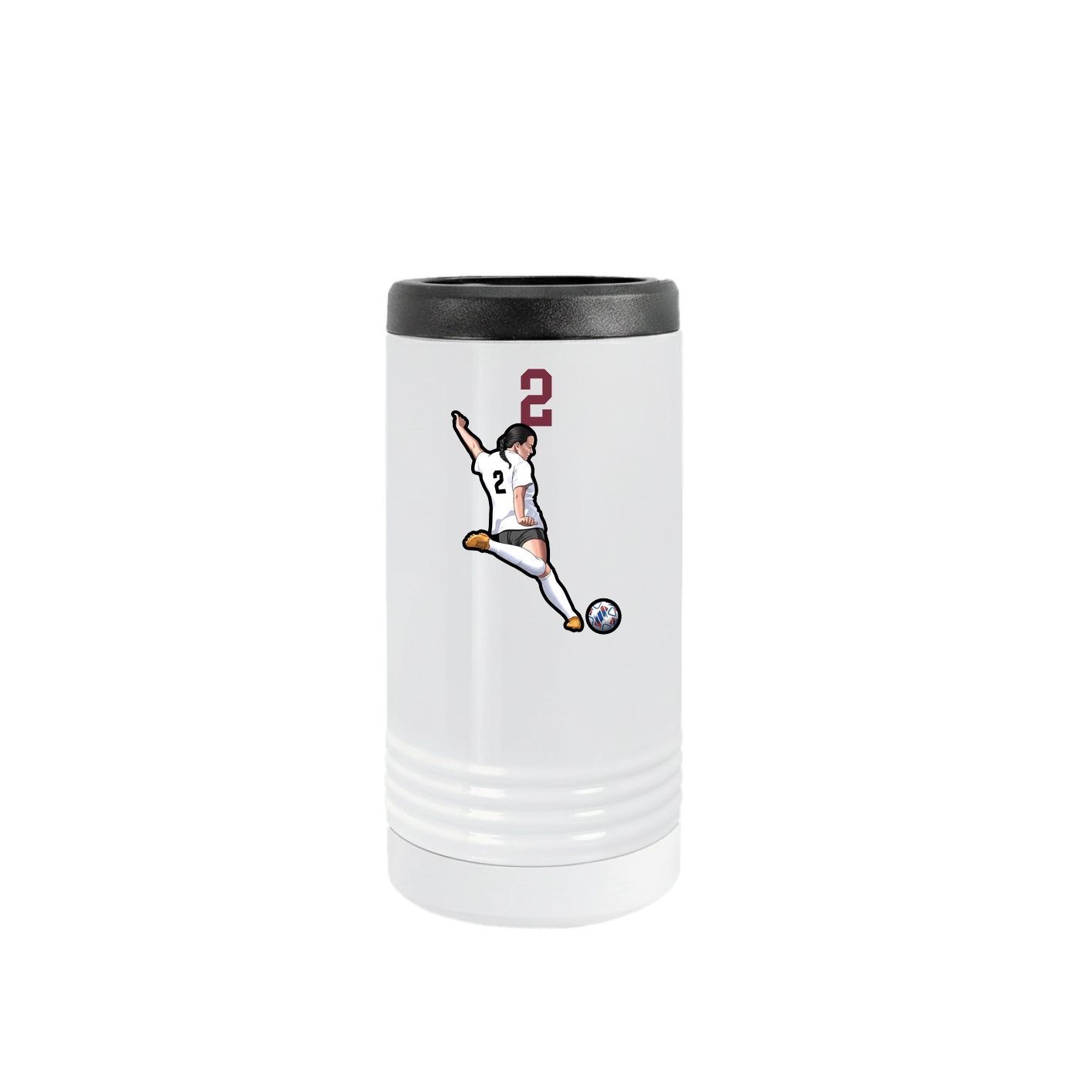 Slim Beverage Holder — Number Top in White