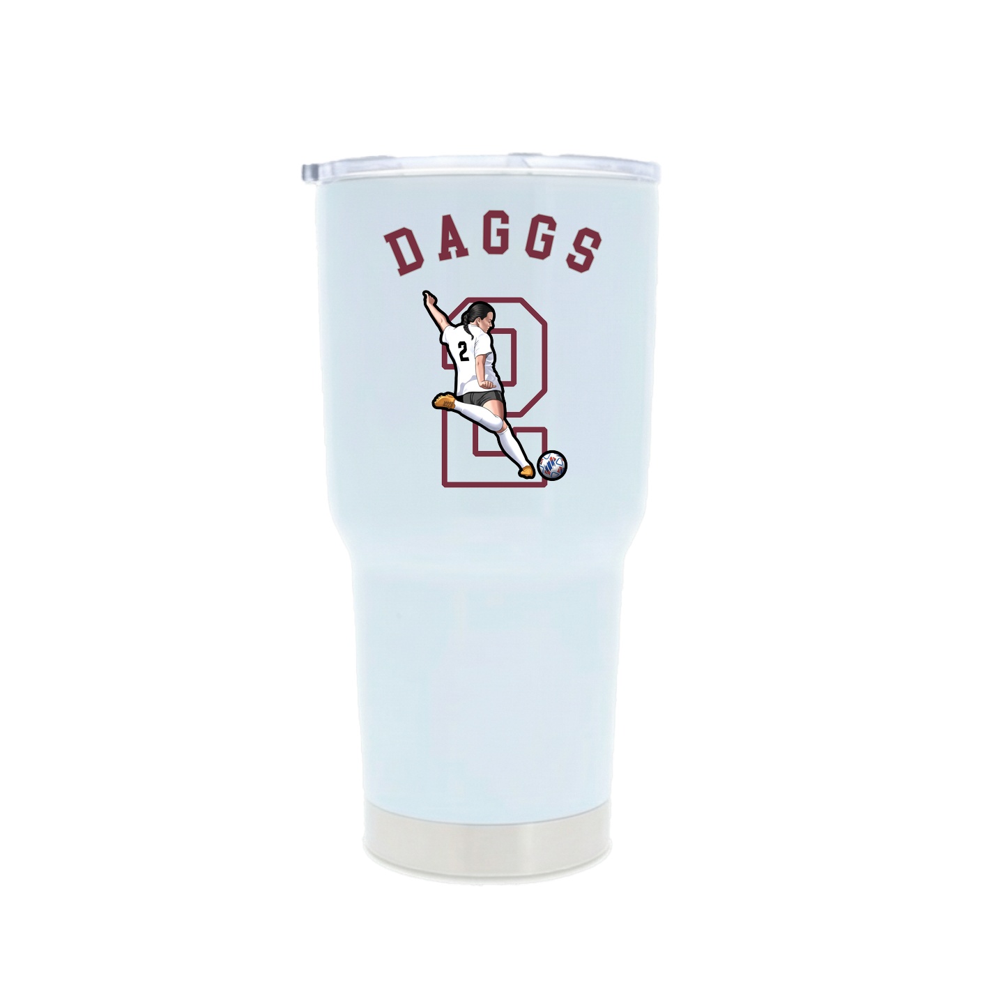 30oz Stainless Steel Tumbler — Shirsey Arch in White