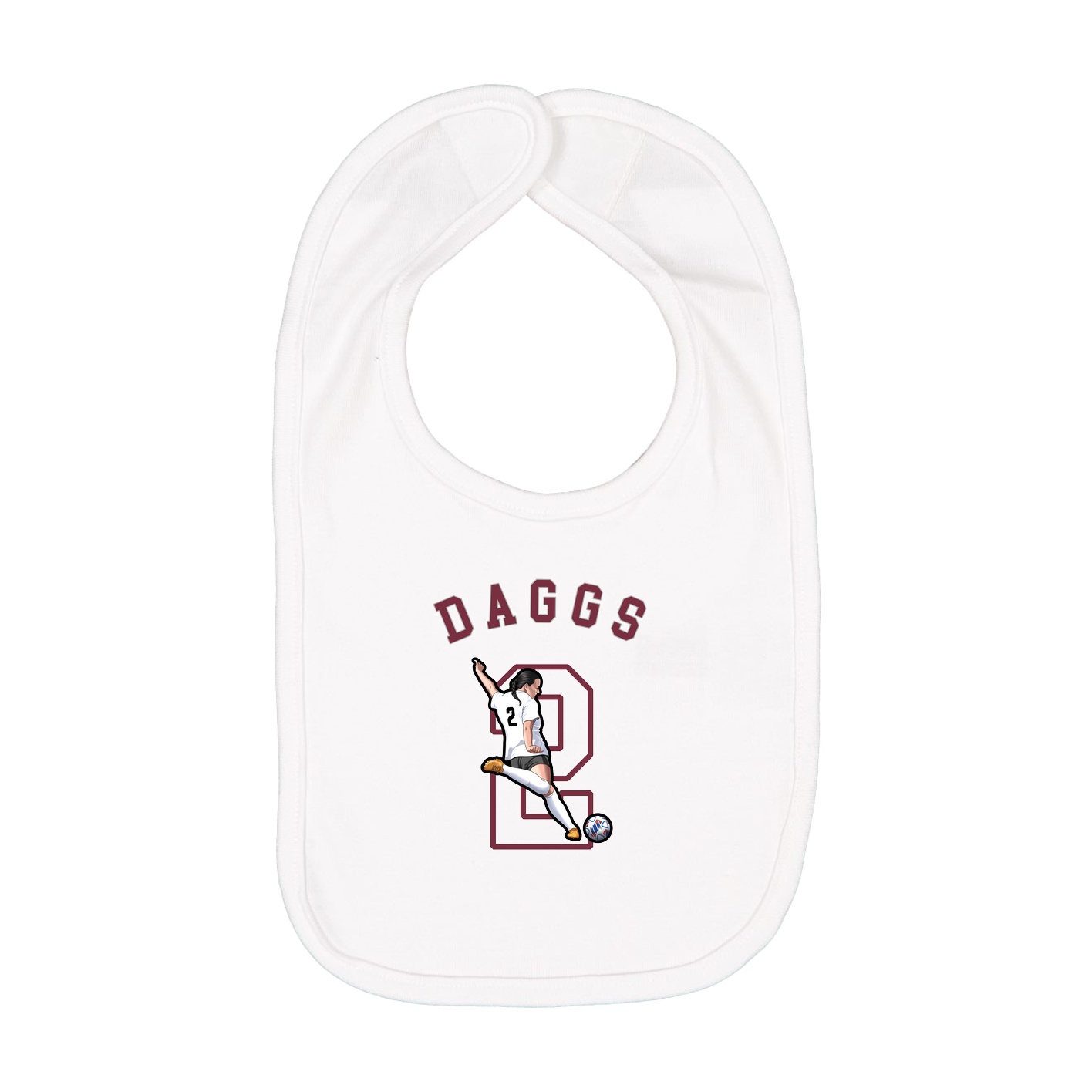 Infant Bib — Shirsey Arch in White