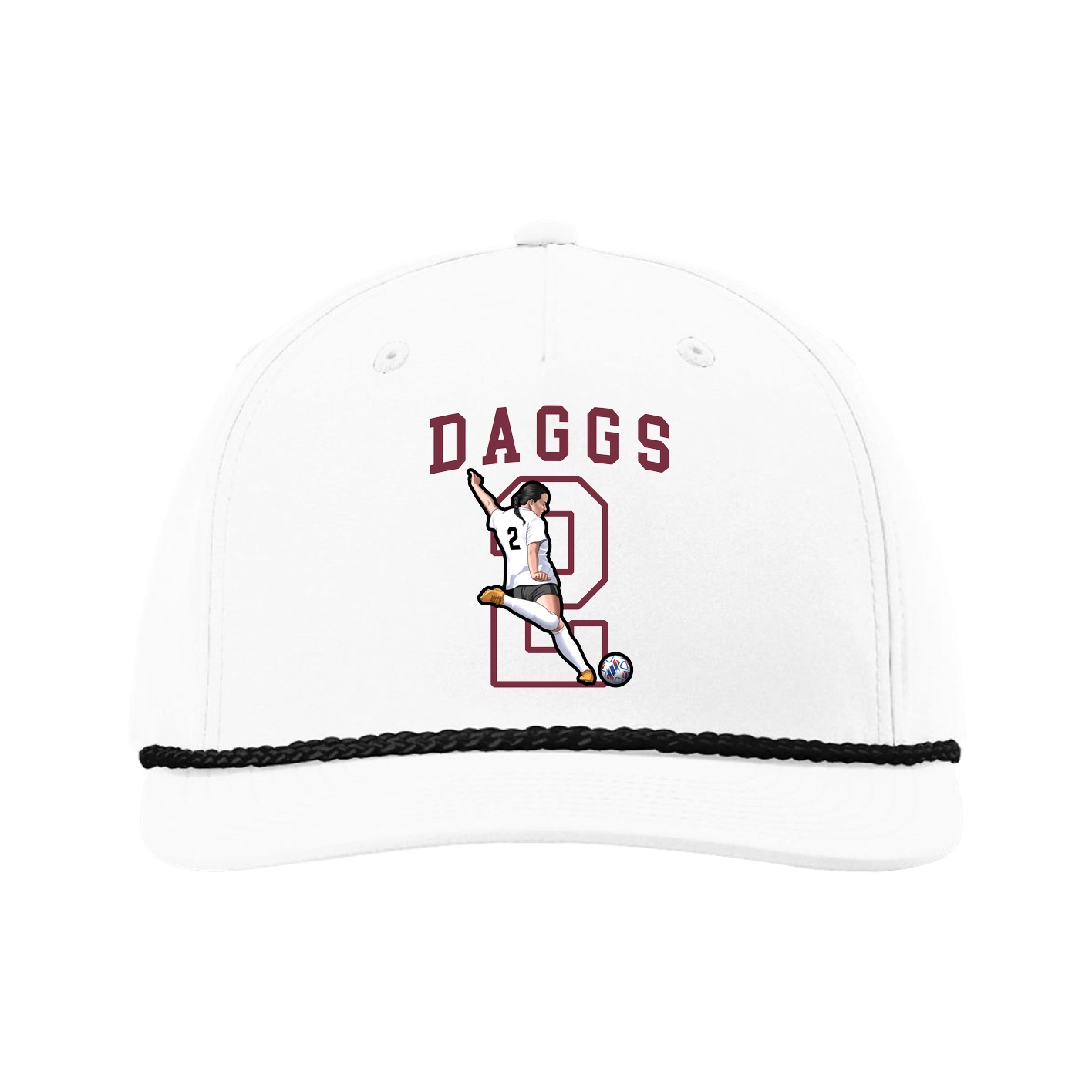 Five-Panel Classic Rope Cap — Shirsey in White