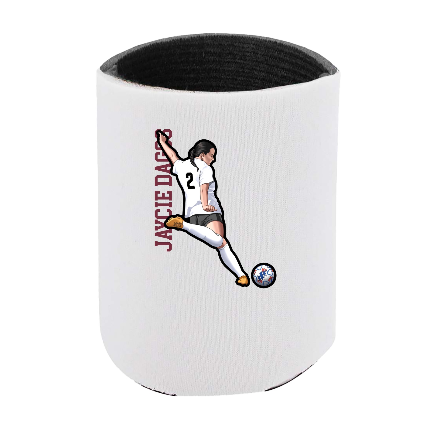 Can Holder — Name Vertical in White