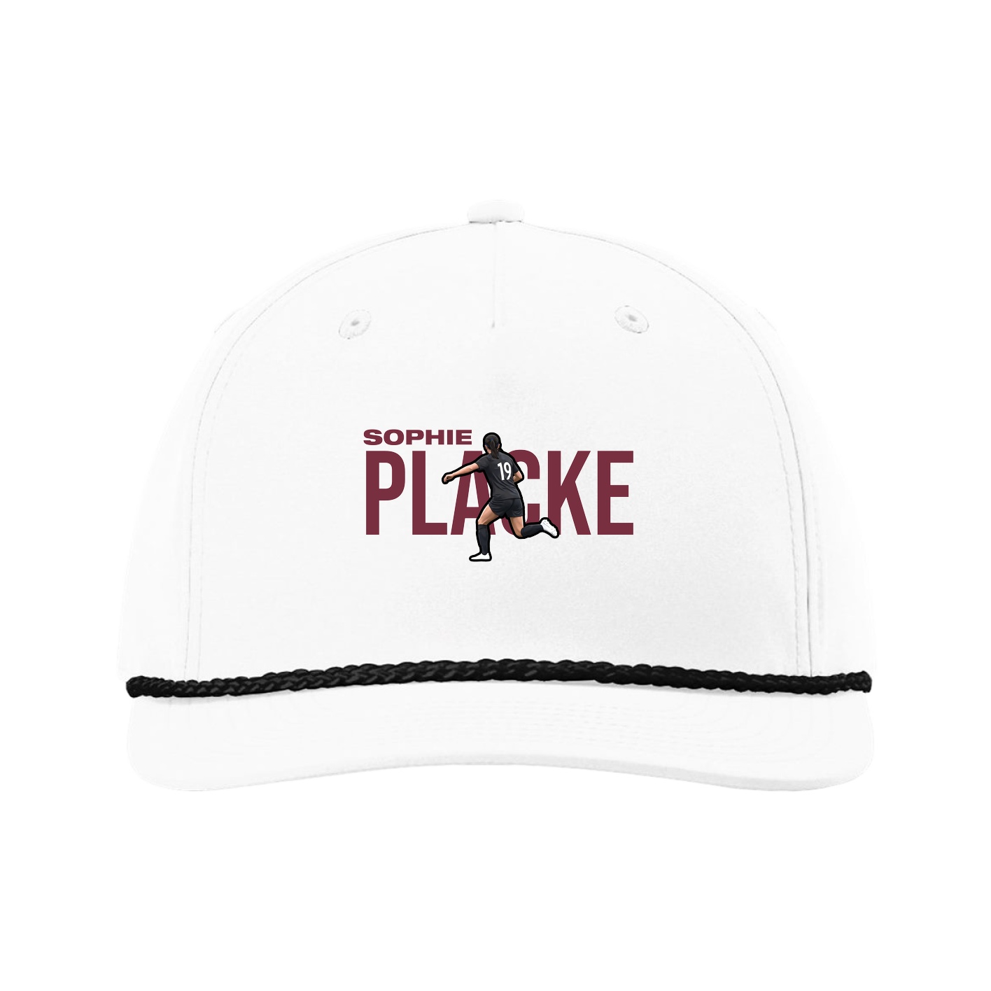 Five-Panel Classic Rope Cap — Player Name in White