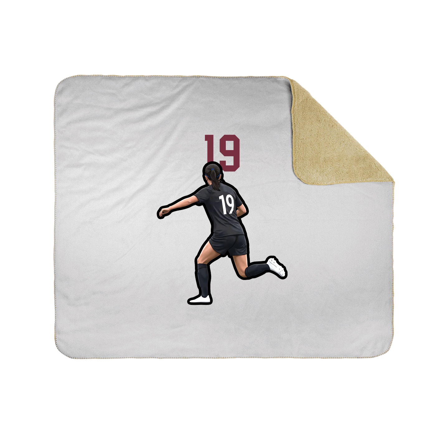 Throw Blanket — Number Top in White