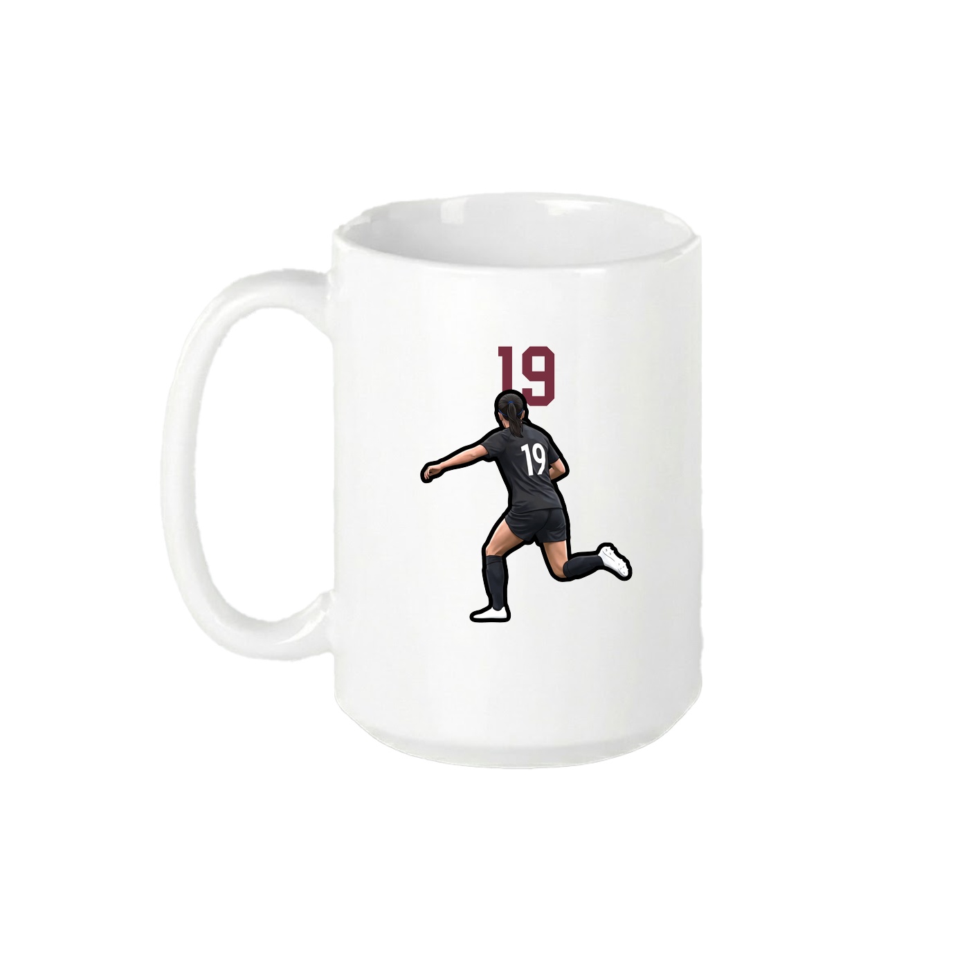 15oz Coffee Mug — Number Top in White
