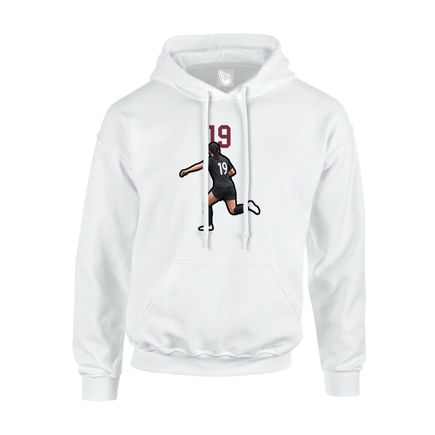 Hoodie — Number Top in White