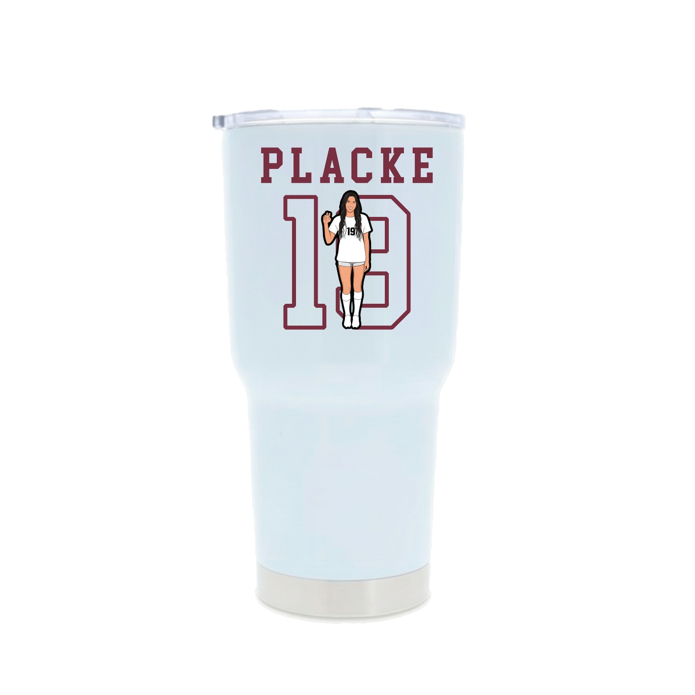 30oz Stainless Steel Tumbler — Shirsey in White