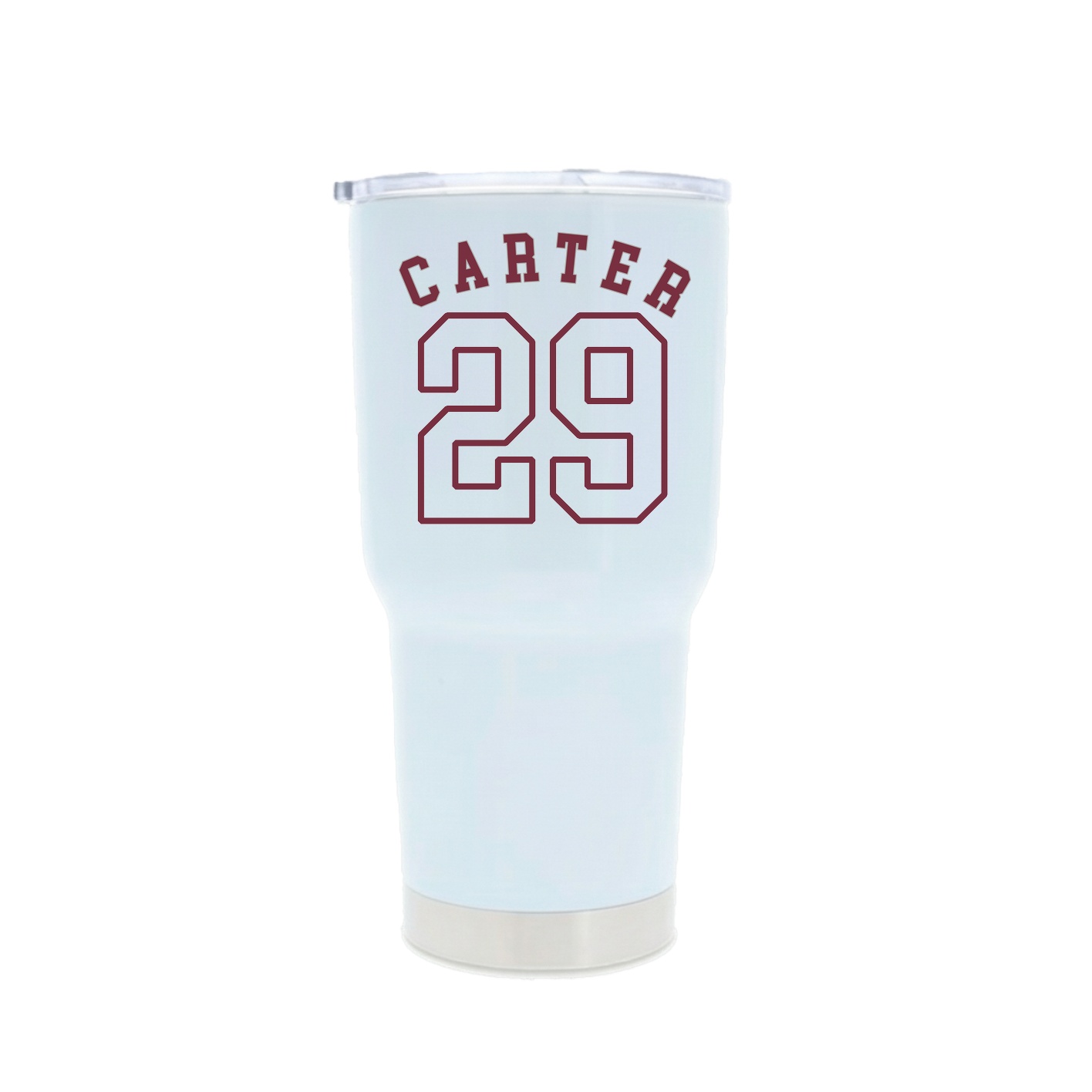 30oz Stainless Steel Tumbler — Shirsey Arch in White