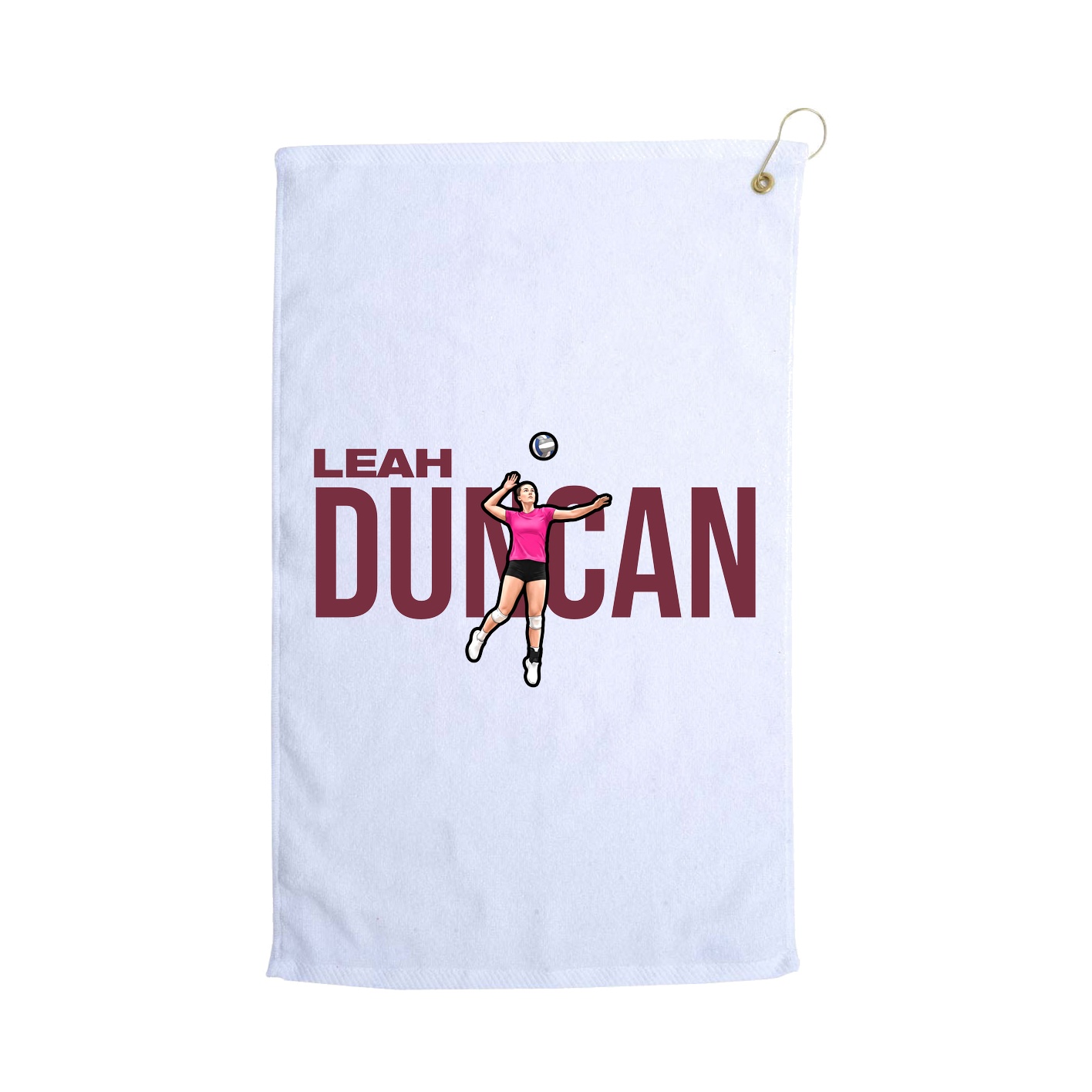 Golf Towel — Player Name in White