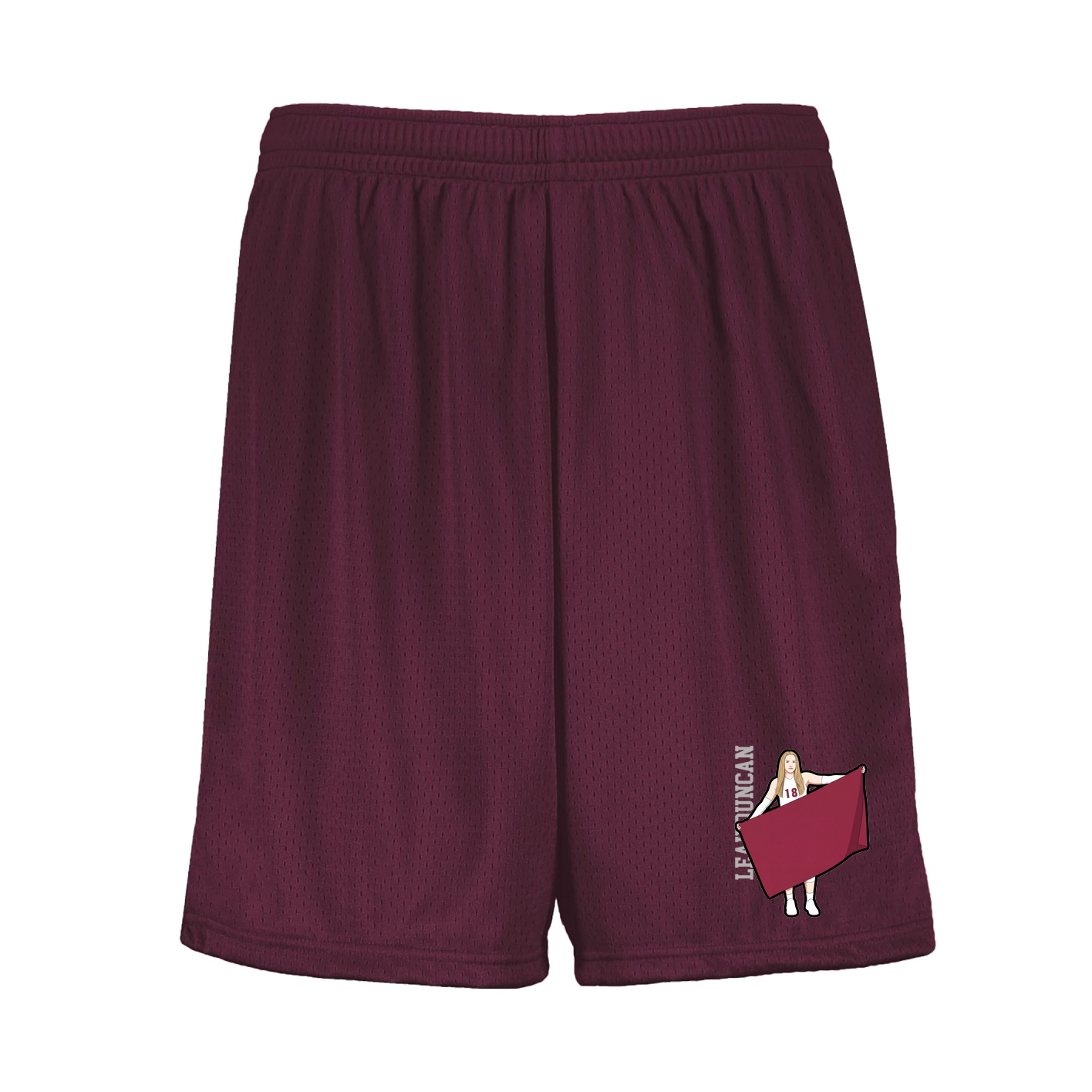 Shorts — Name Vertical in Maroon