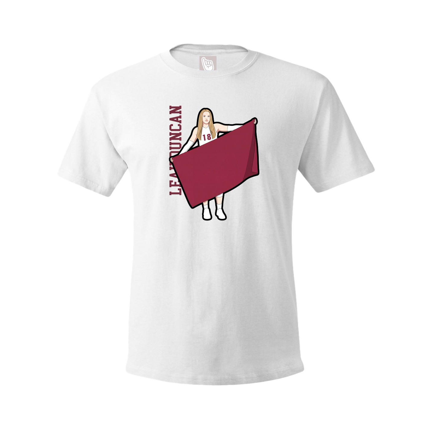 Youth Tee — Name Vertical in White
