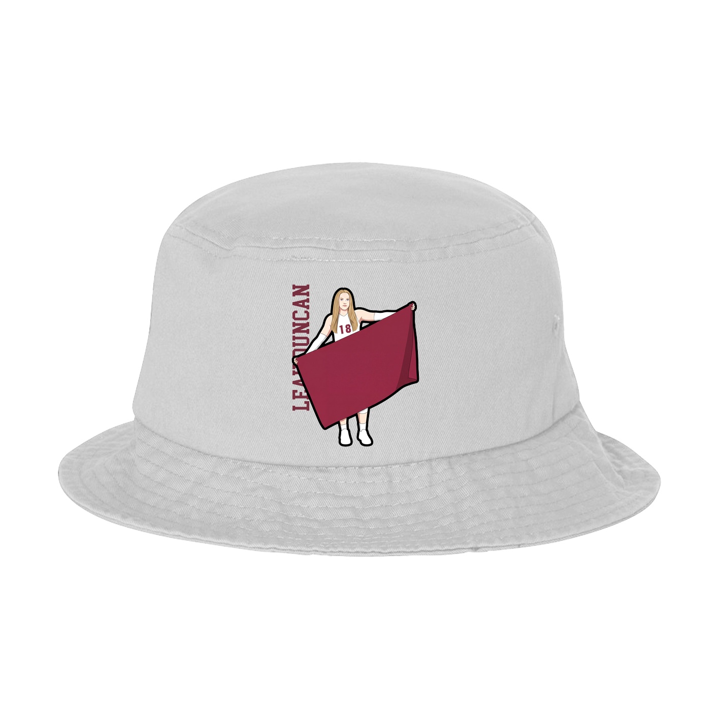 Bucket Cap — Name Vertical in White